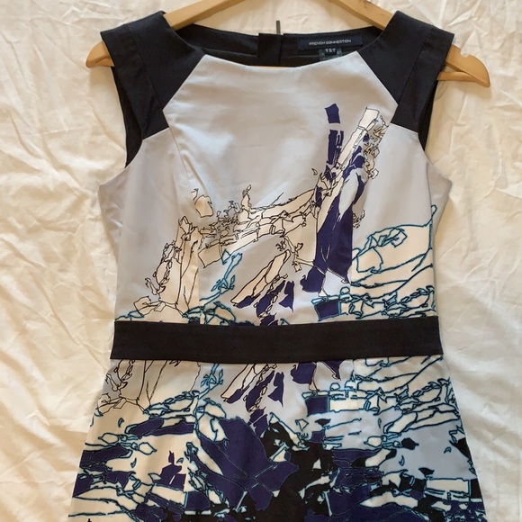 FRENCH CONNECTION Blue Sheath Dress - Picture 4 of 9